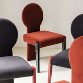 Red velvet makeup chair with backrest and creative single chair design main product image